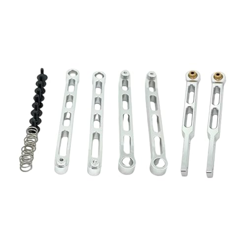 Perfeclan 1/12 RC-Auto-Achszugstangensatz, Reparaturteile, Modifikation, Metall-RC-Auto-Upgrade-Teile, einfache Installation für Modellautos für MN82 LC79, Silber Perfeclan 1/12 RC-Auto-Achszugstangensatz, Reparaturteile, Modifikation, Metall-RC-Auto-Upgrade-Teile, einfache Installation für Modellautos für MN82 LC79, Silber von Perfeclan