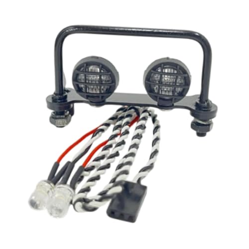 Perfeclan 1/12 RC -Auto -Dachlicht 2 LED -Scheinwerfer Teil mit Metallhalterung für MN82 99S MN86SK 1/12 RC -Auto -LKW -Spielzeug von Perfeclan