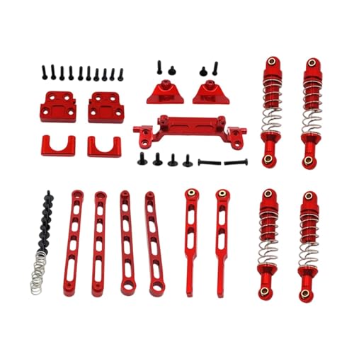 Perfeclan 1/12 RC-Upgrade-Kit, Stoßdämpfer vorne und hinten, Stoßdämpferhalterungen, Befestigungskomponenten für LC79 MN82Pro-Modifikation, RC-Auto, Rot Perfeclan 1/12 RC-Upgrade-Kit, Stoßdämpfer vorne und hinten, Stoßdämpferhalterungen, Befestigungskomponenten für LC79 MN82Pro-Modifikation, RC-Auto, Rot von Perfeclan