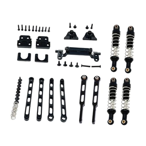 Perfeclan 1/12 RC-Upgrade-Kit, Stoßdämpfer vorne und hinten, Stoßdämpferhalterungen, Befestigungskomponenten für LC79 MN82Pro-Modifikation, RC-Auto, Schwarz Perfeclan 1/12 RC-Upgrade-Kit, Stoßdämpfer vorne und hinten, Stoßdämpferhalterungen, Befestigungskomponenten für LC79 MN82Pro-Modifikation, RC-Auto, Schwarz von Perfeclan