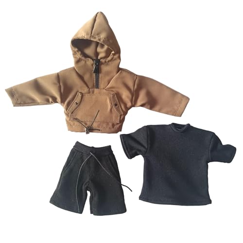 Perfeclan 1/12 männliche Figur Kleidung Herren Casual Outfits, handgemachte Mode Kostüm für Puppe 6 Zoll männliche Action-Figuren, khaki von Perfeclan