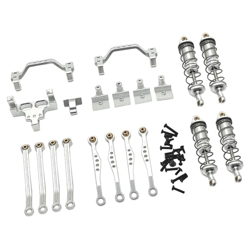 Perfeclan 1/16 Maßstab RC Auto Metall Upgrade Kits RC Auto Teile Zubehör Spurstangen für C74-1 DIY Zubehör Fernbedienung Auto Fahrzeug, Silber von Perfeclan