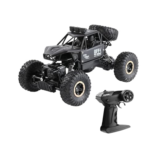 Perfeclan 1/16 RC Crawler Auto RC Truck Sport Race Climbing Truck Wiederaufladbares Hochgeschwindigkeits-Rennauto Kletterfahrzeug für Kinder Erwachsene Geschenk, Schwarz von Perfeclan