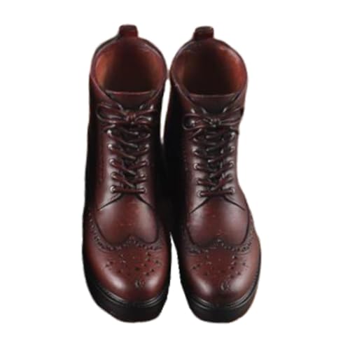 Perfeclan 1/6 Figur Stiefel Schuhe Modellsammlung PVC Vintage Stil für 12 Zoll männliche Actionfiguren Spielzeug männliche Actionfiguren Schuhe, Rötlich-braun Perfeclan 1/6 Figur Stiefel Schuhe Modellsammlung PVC Vintage Stil für 12 Zoll männliche Actionfiguren Spielzeug männliche Actionfiguren Schuhe, Rötlich-braun von Perfeclan