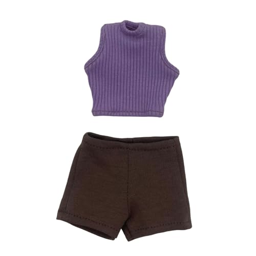 Perfeclan 1/6 Tanktop mit Sommershorts, lässiges Oberteil, Cosplay, Basic-Crop-Outfit, Mini-Sommertops für 12-Zoll-Actionfiguren, Zubehör, Braun Perfeclan 1/6 Tanktop mit Sommershorts, lässiges Oberteil, Cosplay, Basic-Crop-Outfit, Mini-Sommertops für 12-Zoll-Actionfiguren, Zubehör, Braun von Perfeclan