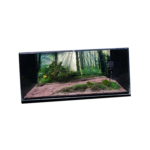 Perfeclan 1/64 Modellauto Szene Auto Garage Diorama Landschaft Display, Simulation Wald Landstraße Hintergrund, Hintergrund Szene Modell für Modellauto Ornament von Perfeclan