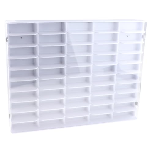 Perfeclan 1/64 skaliertes Auto Display Regal Wandmontage Modell Display Rack Clear Model Car Showcase Lagerschrank Regal für kleine Puppen, Weiß von Perfeclan