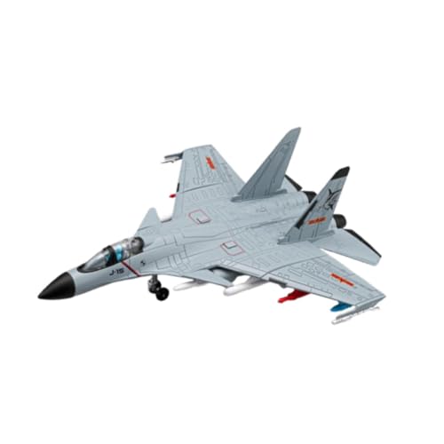 Perfeclan 1/89 Modell Sammlerstücke Ornament Pullback Flugzeug mit Ständer Simuliertes Flugzeug Spielzeug für Zuhause Jungen Spielzeug Geschenk, Grau von Perfeclan