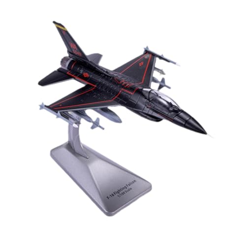 Perfeclan 1:100 F16-Modellflugzeug, Flugzeugmodell, Druckguss-Flugzeugmodell, stabiles 1:100 Fighting Falcon-Modell, für Bücherregal von Perfeclan