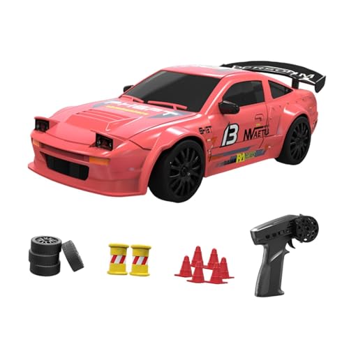 Perfeclan 1:24 RC Modellauto Drifting Reifen Sport Rennauto USB Aufladen Ferngesteuertes Auto für Jungen Mädchen Geburtstagsgeschenke, Rosa von Perfeclan