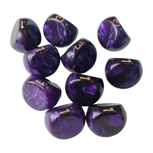 Perfeclan 10-teiliges Würfelset, 3-seitige Spielwürfel, Unterhaltungsspielzeug, Partyzubehör, Acrylwürfel für, Brettspiele, Partybar, Lila Perfeclan 10-teiliges Würfelset, 3-seitige Spielwürfel, Unterhaltungsspielzeug, Partyzubehör, Acrylwürfel für, Brettspiele, Partybar, Lila von Perfeclan