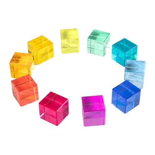 Perfeclan 100 Stück Regenbogen-Acrylwürfel, Stapelwürfel, Lernspielzeug für Farben, kognitives Stapelspielzeug für Jungen und Mädchen, durchscheinend, zum Perfeclan 100 Stück Regenbogen-Acrylwürfel, Stapelwürfel, Lernspielzeug für Farben, kognitives Stapelspielzeug für Jungen und Mädchen, durchscheinend, zum von Perfeclan