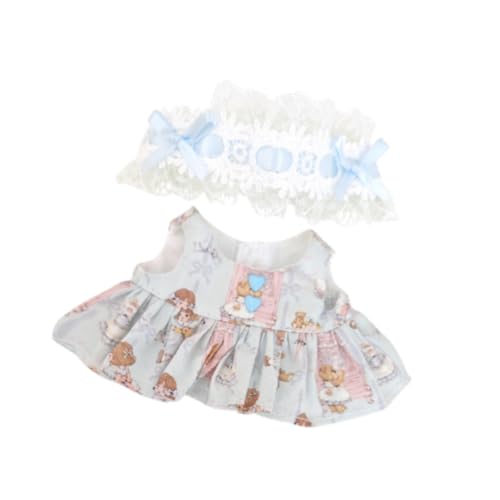 Perfeclan 17 cm Mädchen Puppenkleid Niedliche Dekoration Kostümzubehör Stilvolle Puppenzubehör Kleidung Anhänger Puppenoutfits Puppenkleidung, Blau von Perfeclan