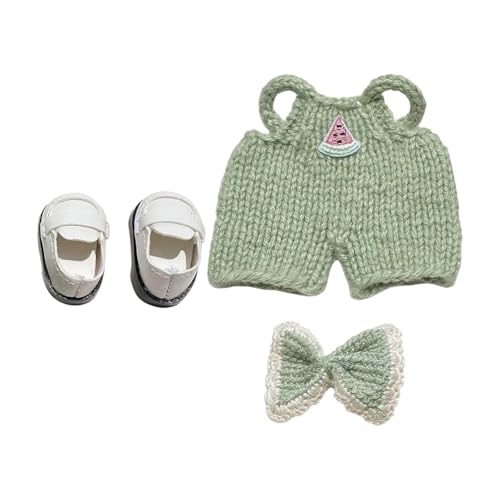 Perfeclan 17 cm Puppenkleidung, Puppenoutfit, bequem, trendig, süße Puppenkleidung, Anzug, Puppenkleidung für kleine Mädchen, Kindergeschenk, GrÜn von Perfeclan