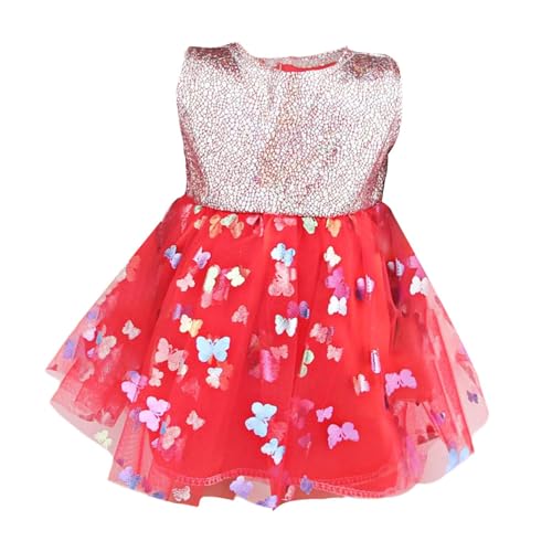 Perfeclan 18-Zoll-Puppenkleid, Puppen-Outfits, DIY, Rollenspiel, Mode, Kostüme, Foto-Requisiten, Puppenkleidung, Puppenbekleidung für 43 cm große Puppen, Rot von Perfeclan