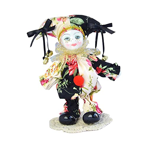 Perfeclan 18 cm Lustige Puppe, Porzellanfigur, Artware Valentinsgeschenk, Clown Puppenmodell für Halloween Dekoration von Perfeclan