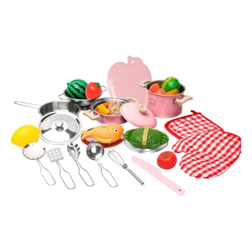 Perfeclan 25-teiliges Kochspielset für Kinder und Kleinkinder, realistisch, entwickelt Feinmotorik, leichtes Mehrzweck-Kochgeschirr aus Edelstahl Perfeclan 25-teiliges Kochspielset für Kinder und Kleinkinder, realistisch, entwickelt Feinmotorik, leichtes Mehrzweck-Kochgeschirr aus Edelstahl von Perfeclan