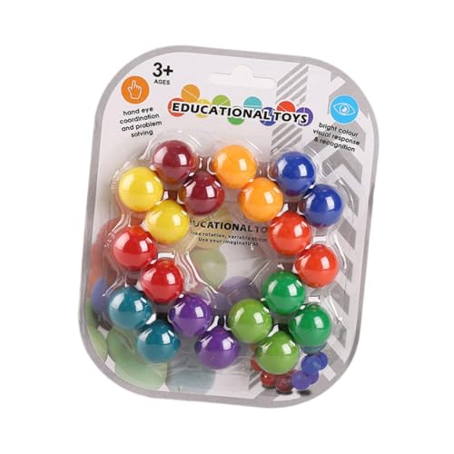 Perfeclan 3D-Dekompressionsball, untrennbarer Regenbogenball zum Selbermachen, Puzzlespiel, intelligenter Ball für 3–12-jährige Erwachsene, Kindergeschenke von Perfeclan