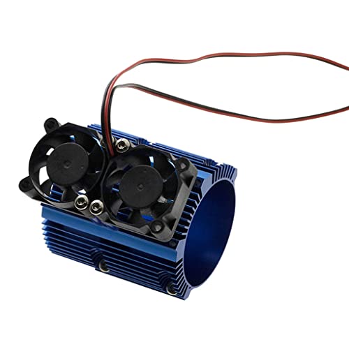 Perfeclan RC Auto Motor Kühlkörper Motor Kühler, RC Auto Motor Kühlkörper Lüfter, Motor Heatsink Kühlkörper Kühler für Arrma Fahrzeugteile DIY Arrma Crawler Motorteile - Blue von Perfeclan