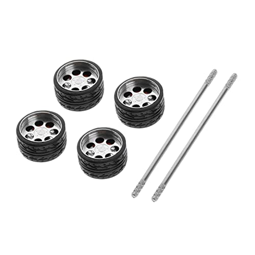 Perfeclan 4Pcs/Set 1/64 Druckguss Racing auf-Straße Modell Auto Legierung Gummi Rad ; Reifen Set Zubehör ersatz Ersatz, E7 von Perfeclan