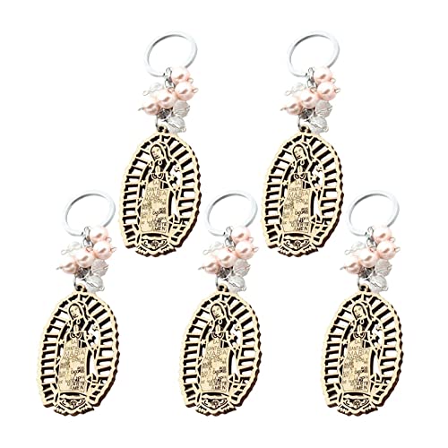 Perfeclan 5X Schlüsselanhänger Souvenir Zarte Unsere Liebe Frau von Gefälligkeiten für Gedenkgeschenk Geburtstagsgeschenk Gast, Rosa Perlen Perfeclan 5X Schlüsselanhänger Souvenir Zarte Unsere Liebe Frau von Gefälligkeiten für Gedenkgeschenk Geburtstagsgeschenk Gast, Rosa Perlen von Perfeclan