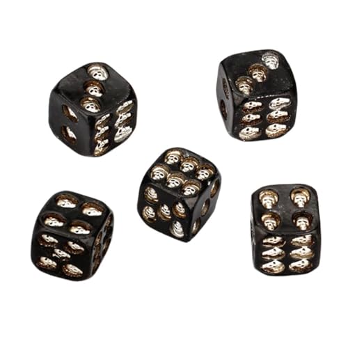 Perfeclan 5pcs Dice 6 Sided KTV Entertainment Leisure Toys Favour FavorMöbel & Wohnen, Feste & Besondere Anlässe, Party & Eventdekoration!, Silber, 18 mm von Perfeclan