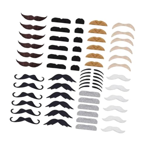 Perfeclan 60 Stück Selbstklebende Schnurrbart-Simulations-Gesichtsbehaarung für männliche Party-Requisiten-Dekoration Perfeclan 60 Stück Selbstklebende Schnurrbart-Simulations-Gesichtsbehaarung für männliche Party-Requisiten-Dekoration von Perfeclan