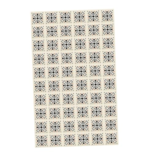 Perfeclan 60pcs 1/12 Puppenhausboden, Miniholzmöbel, Miniaturmodell Dollhouse -Bodenfliesen für Küche, Schlafzimmer von Perfeclan