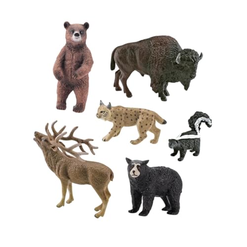 Perfeclan 6X Tiere Figuren Spielzeug Tier Set Pädagogische Frühes Lernen Wildlife Tier Modell Tier Figuren für Kinder Kinder, Style A von Perfeclan