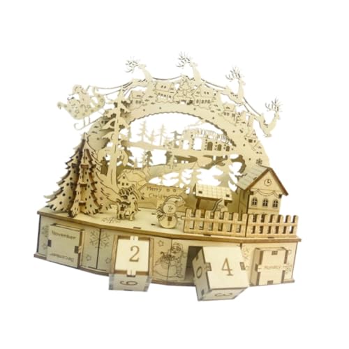 Perfeclan 78x Weihnachtspuzzle Modellbausätze 3D Holzpuzzle Mechanisches Desktop-Weihnachtsdekor für Teenager von Perfeclan