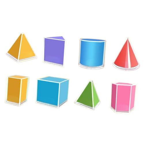 Perfeclan 8-teiliges faltbares geometrisches Formenset, 3D-geometrische Körper, Lernspielzeug, Schulbedarf für den Vorschul- und Grundschulunterricht Perfeclan 8-teiliges faltbares geometrisches Formenset, 3D-geometrische Körper, Lernspielzeug, Schulbedarf für den Vorschul- und Grundschulunterricht von Perfeclan