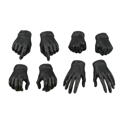 Perfeclan 8X 1/6 Actionfiguren Handschuhe Kostüm tun Play Toy Decoration Szene Stütze Dress -up -Miniaturhandschuhe für 12 Zoll Figur Körper von Perfeclan