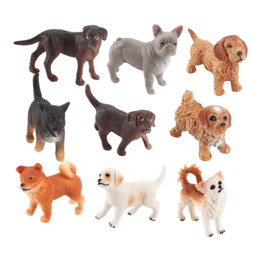 Perfeclan 9 Stück Mini-Hundefiguren, Spielzeug, kleine Hunde, Tierspielzeug, Ornament, Basteln, simuliertes Tiermodell für Partydekoration, Perfeclan 9 Stück Mini-Hundefiguren, Spielzeug, kleine Hunde, Tierspielzeug, Ornament, Basteln, simuliertes Tiermodell für Partydekoration, von Perfeclan