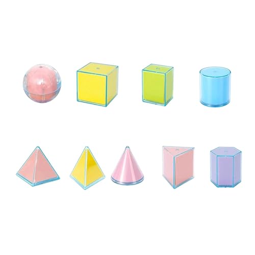 Perfeclan 9-teiliges faltbares geometrisches Formenset, für geometrische Körper, frühe Mathematik, Manipulative mehrfarbige Formen für im Perfeclan 9-teiliges faltbares geometrisches Formenset, für geometrische Körper, frühe Mathematik, Manipulative mehrfarbige Formen für im von Perfeclan
