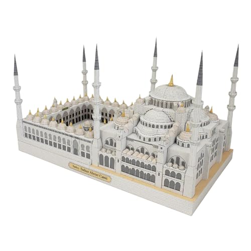 Perfeclan Architektur-Modellbausätze für die türkische Moschee, 3D-Puzzles, Bastel-Sammelbausätze, Konstruktionsmodell für Schreibtisch-Ornamente von Perfeclan