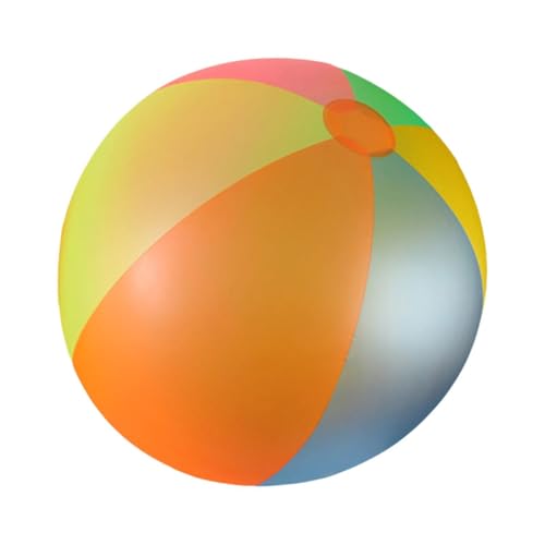 Perfeclan Aufblasbarer Strandball Regenbogen Beach Ball Wasser Spiel Großer Neuheit aufblasbarer Ball Schwimmbad Spielzeug für im Freien im Freien, 100cm von Perfeclan