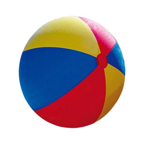 Perfeclan Aufblasbarer Wasserball, Schwimmbadspielzeug, Zubehör, Unterhaltung, PVC-Zubehör, Wasserspielzeug für Schwimmbad, Strand, Rasen, Mädchen, Rot, Blau Und Gelb von Perfeclan