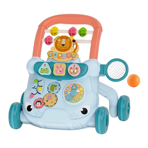 Perfeclan Baby Push Walking Activity Center, interaktives Lernspielzeug mit Musik, Geschenk, Lauflernspielzeug für Kleinkinder im Alter von 1 2 3 Jahren, Blau von Perfeclan