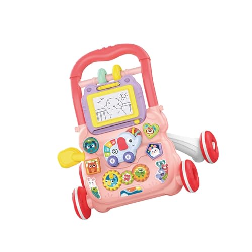 Perfeclan Baby Push Walking Spielzeug Musik Lernspielzeug Geschenk Infant Spielzeug Multifunktionale Baby Rutschen Auto Kleinkinder 6-12 Monate, Rosa von Perfeclan