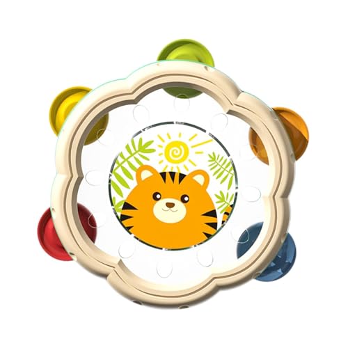 Perfeclan Baby Tamburin Trommel Rassel Musikinstrument Schlaginstrument Handtamburin für Kleinkinder Baby Kleinkinder Kinder Geschenke, GrÜn von Perfeclan