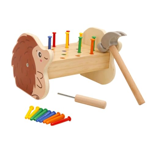 Perfeclan Baby-Werkbank, Hämmern, Hammerspielzeug, Vorschul-Lernspielzeug, Hämmern, Bank, Hämmern, pädagogisches Montessori-Spielzeug für Kinder, Geschenk von Perfeclan