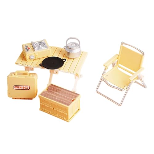 Perfeclan Camping-Spielzeug-Set für, Outdoor-Spielzeug, Kassettenöfen, Puppenhaus-Dekoration für Outdoor-Szenen, Rollenspiel-Spielzeug für Kleinkinder im, Gelb Perfeclan Camping-Spielzeug-Set für, Outdoor-Spielzeug, Kassettenöfen, Puppenhaus-Dekoration für Outdoor-Szenen, Rollenspiel-Spielzeug für Kleinkinder im, Gelb von Perfeclan