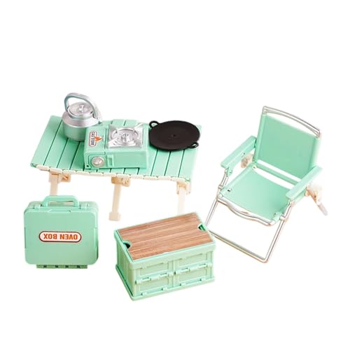Perfeclan Camping-Spielzeug-Set für, Outdoor-Spielzeug, Kassettenöfen, Puppenhaus-Dekoration für Outdoor-Szenen, Rollenspiel-Spielzeug für Kleinkinder im, GrÜn Perfeclan Camping-Spielzeug-Set für, Outdoor-Spielzeug, Kassettenöfen, Puppenhaus-Dekoration für Outdoor-Szenen, Rollenspiel-Spielzeug für Kleinkinder im, GrÜn von Perfeclan