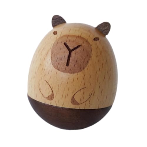 Perfeclan Capybara-Becher-Spielzeug, aus Holz, Partygeschenke, süß, kreativ, selbstaufrichtende Puppe, Cartoon-Wackelspielzeug für den Tisch zu Hause, von Perfeclan