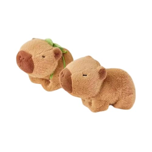 Perfeclan Capybara Hugger Slap Armband Stofftier Spielzeug Neuheit entzückende Einweihungsgeschenke Tierarmband Spielfiguren, Hellbraun von Perfeclan