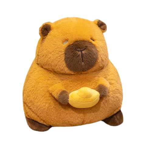 Perfeclan Capybara-Plüsch-Dekor, Kunsthandwerk, hält Yuan Bao, 27,9 cm hoch, Stofftier-Spielzeug, Neujahrsdekoration für Freunde, Kinder, Mädchen von Perfeclan