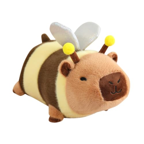 Perfeclan Capybara-Plüschpuppe, Stofftier, Plüsch, Foto-Requisiten, bequemes Cartoon-Auto, dekorative Geschenke für Erwachsene und Kinder, Partyzubehör, Biene von Perfeclan