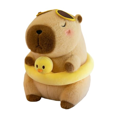 Perfeclan Capybara-Plüschtier, weiches Stofftier, Cartoon-Design, Heimdekoration, realistisches Capybara-Stofftier für Mädchen und Kinder, Valentinstagsgeschenk, 30cm von Perfeclan