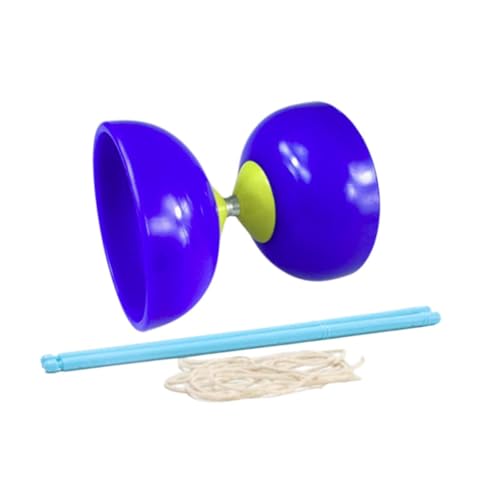 Perfeclan Chinesisches Diabolo-Set, Jonglierspielzeug, Eltern-Kind-Interaktion, chinesisches Diabolo-Set, Diabolo-Ballspielzeug für Kinder, Blau von Perfeclan