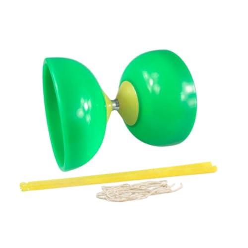 Perfeclan Chinesisches Diabolo-Set, Jonglierspielzeug, Eltern-Kind-Interaktion, chinesisches Diabolo-Set, Diabolo-Ballspielzeug für Kinder, GrÜn von Perfeclan